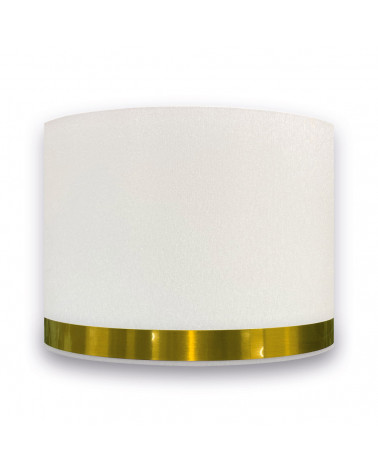 Brazalete de oro con pantalla redonda blanca