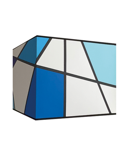 Quadratischer Lampenschirm Callero Blau