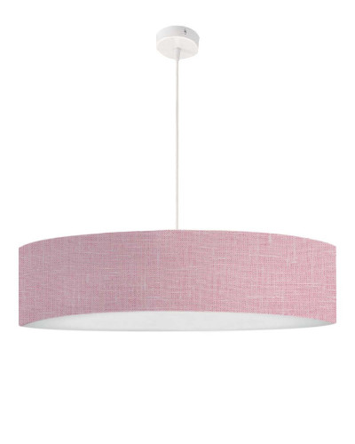 Lámpara colgante con estampado rosa efecto lino
