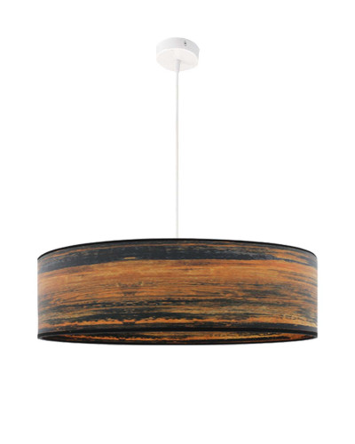 Lámpara de suspensión impresa efecto madera Ebène