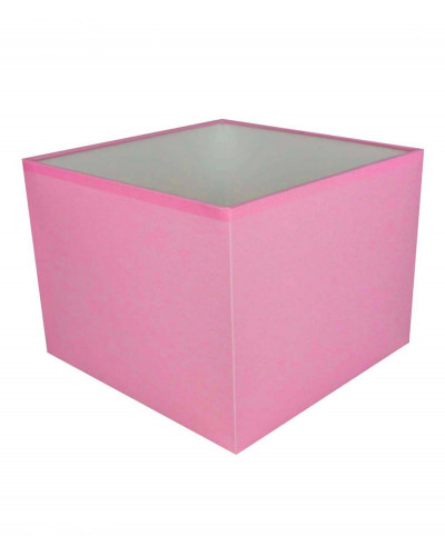 Abajur quadrado cor-de-rosa
