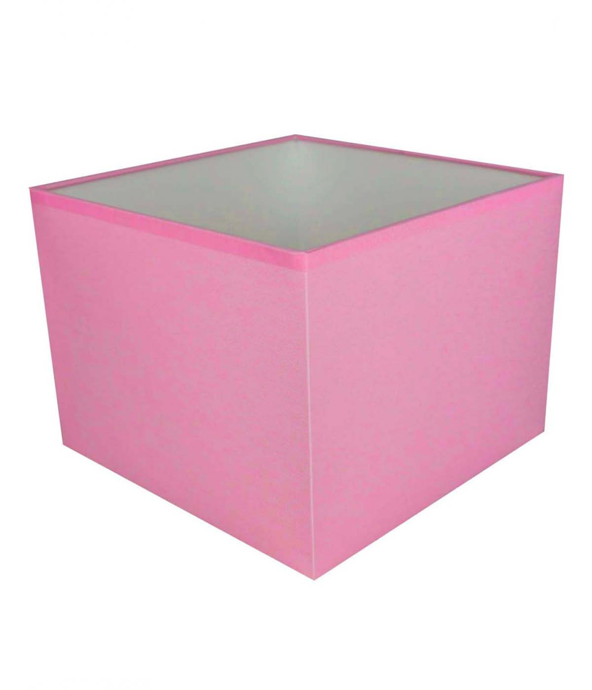 Pink square lampshade