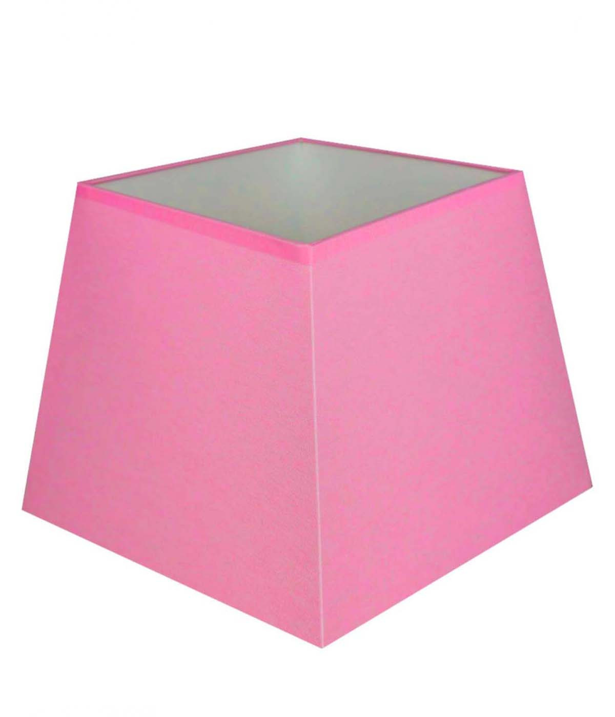 Paralume a piramide quadrata rosa