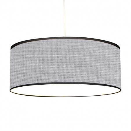 Light Grey cotton effect printed lamp shade