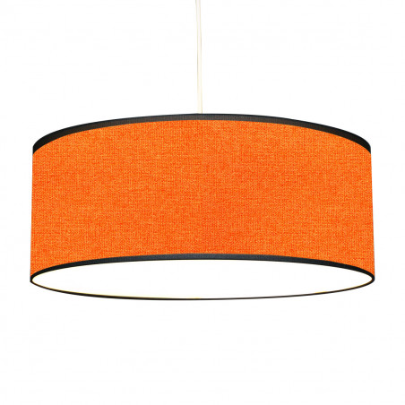 Orange cotton effect printed lamp shade