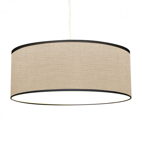 Taupe cotton effect printed lamp shade
