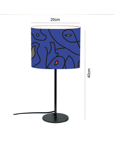 Blue Abstract Table Lamp