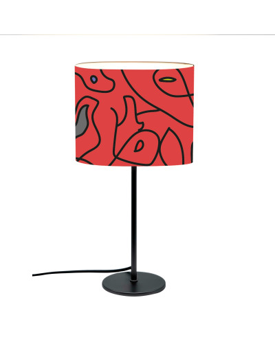Abstract Red Table Lamp
