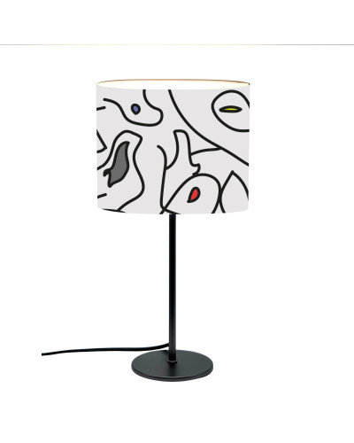 Lampe de Table Abstrait Blanche