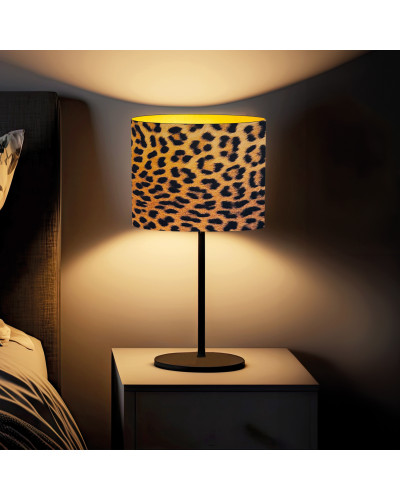 Lampada da tavolo leopardata