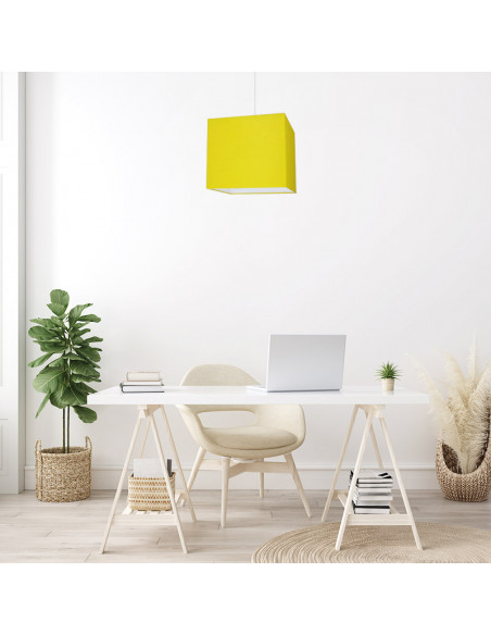 Yellow square lampshade