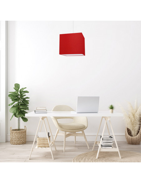 Red square lampshade