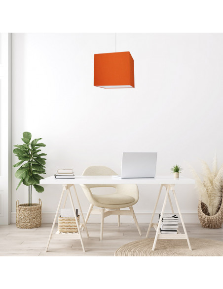 Orange square lampshade
