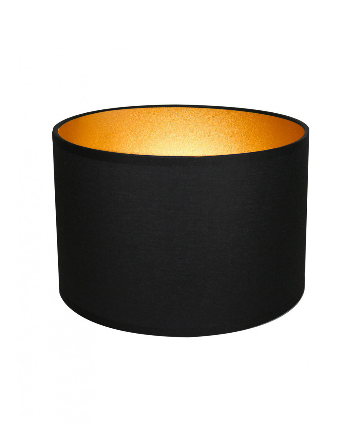Black & Gold Round Lampshade