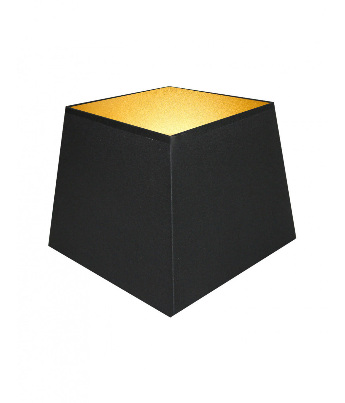 Pyramidenförmiger quadratischer Lampenschirm Schwarz & GOLD