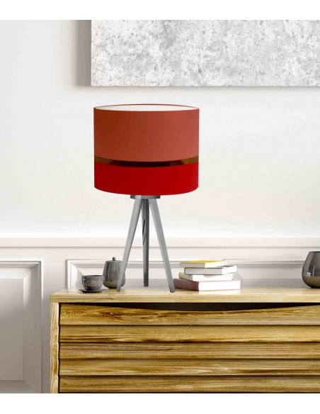 Zweifarbiger Nachttisch-Lampenschirm Rot