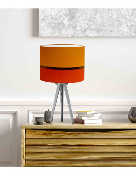 Zweifarbiger Nachttisch-Lampenschirm Orange