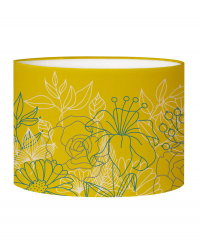 Nachttischlampenschirm Bouquet Gelb Senf