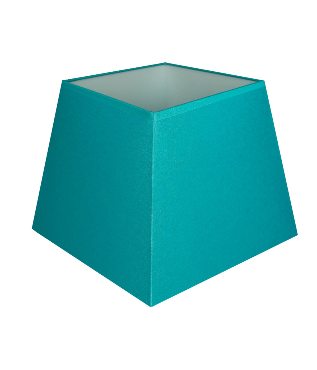 Abajur quadrado piramidal azul turquesa