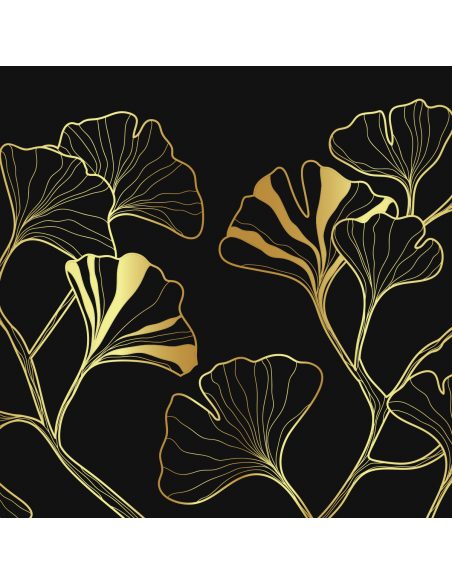 Goldener Lampenschirm mit schwarz-goldenem Druck Iris