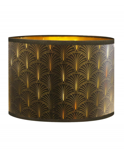Goldener Lampenschirm mit schwarz-goldenem Druck Télio