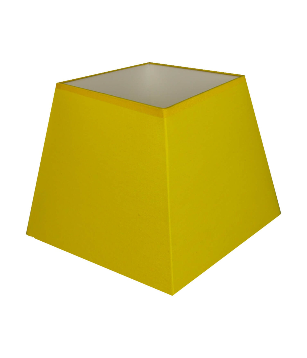 Pantalla de lámpara cuadrada piramidal amarilla