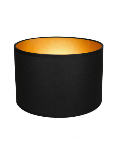 Black and gold bedside lampshade