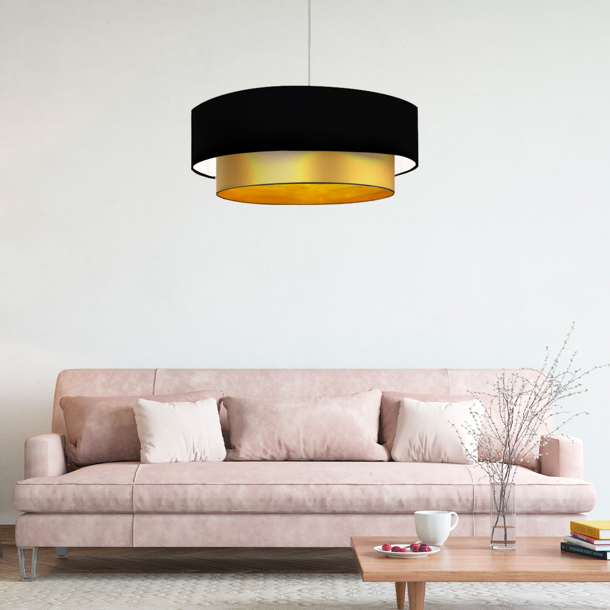 Double suspension lampshade